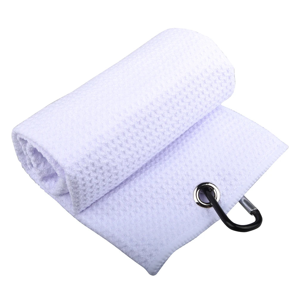 40X60Cm Golf Towel with Hook 5 Colors Microfiber Fabric for Golf Lovers Duty Clip Carabiner Accessories Free Shipping Dorp Ship