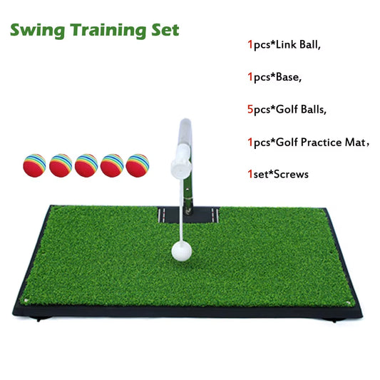 Golf Swing Putting Rod Practice Tools Swing Training Device Golf Training Aids Golf Putting Mat Golf Ball with Stick