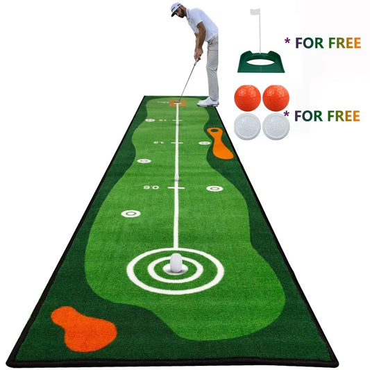 300Cm*50Cm Golf Mat Golf Putting Green Indoor Golf Practice Using Indoor Outdoor Long Hitting Mat Golf Training Aids