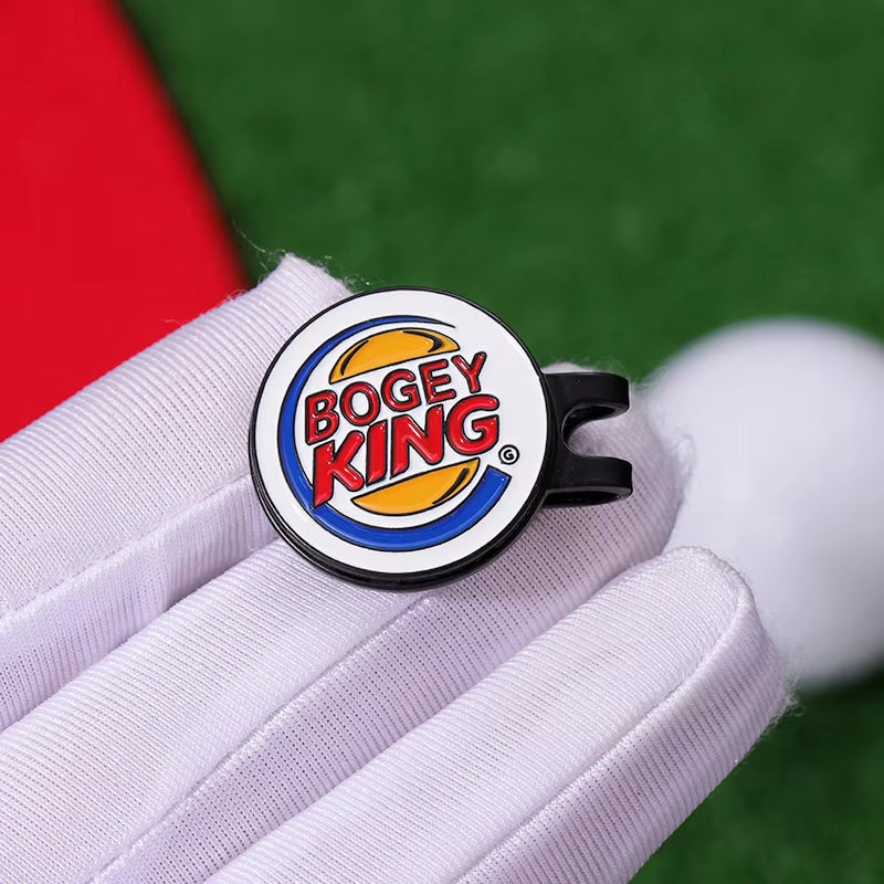 Fashion Hat Pins Bogey King Golf Ball Marker Trendy Baseball Golf Cap Ball Decorative Metal Brooch Badge Party Jewelry Gifts