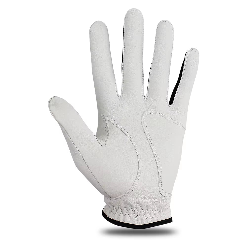 6 PCS Mens Golf Glove Genuine Sheepskin Leather Breathable Golf Gloves for Men Worn on Left Hand Non Slip Brand