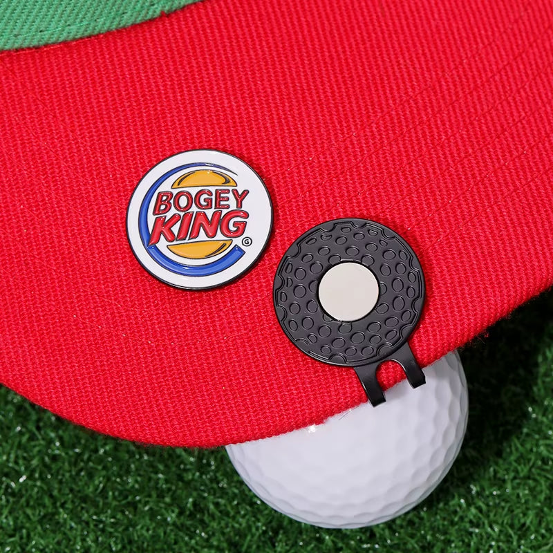 Fashion Hat Pins Bogey King Golf Ball Marker Trendy Baseball Golf Cap Ball Decorative Metal Brooch Badge Party Jewelry Gifts