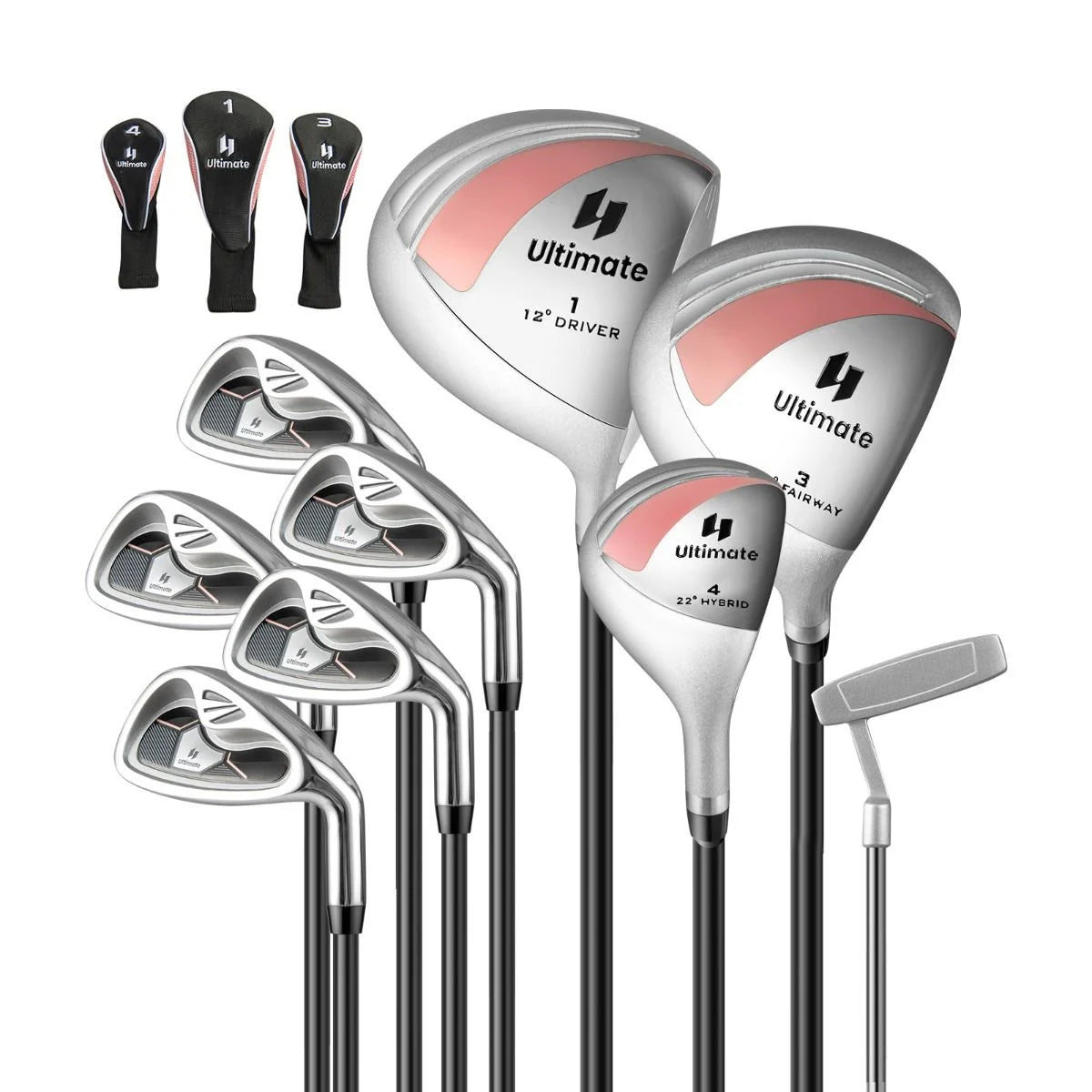 Ladies' 9 Pieces Complete Golf Club Set with 460Cc Alloy Driver