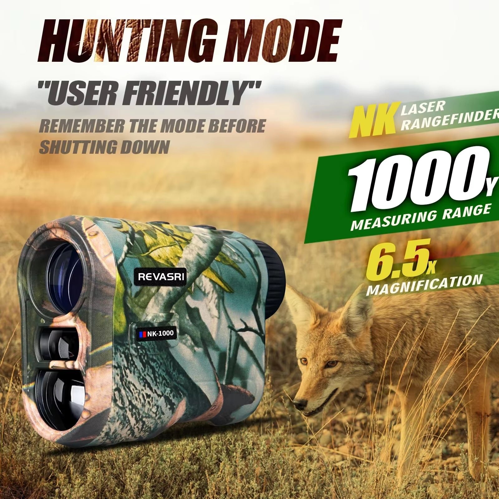 Hunting Laser Rangefinder 1000 Yards with Rechargeable Battery Hunting Range Finder with Target Acquisition Technology E