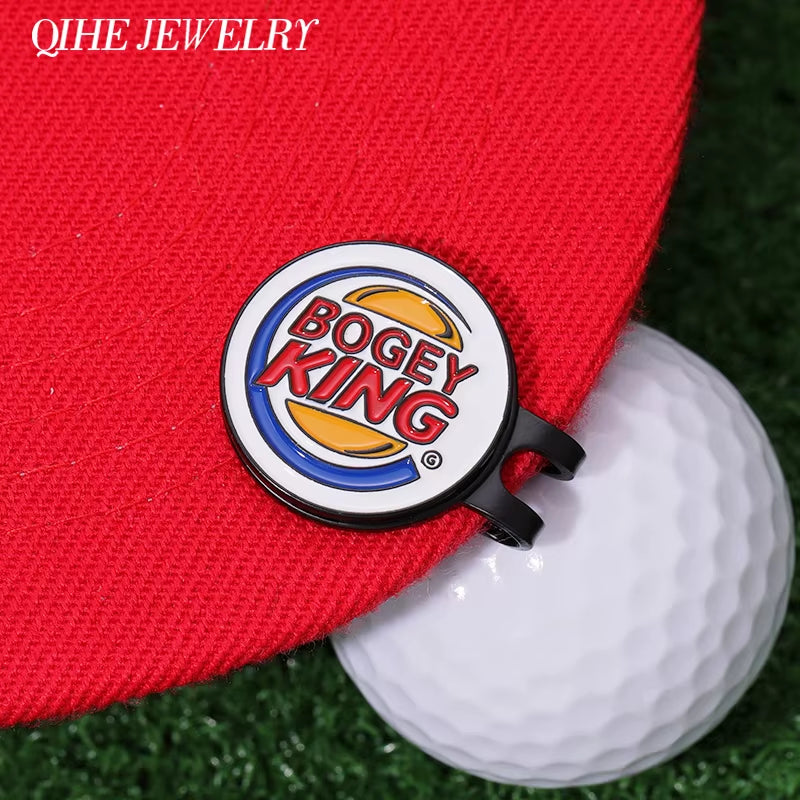 Fashion Hat Pins Bogey King Golf Ball Marker Trendy Baseball Golf Cap Ball Decorative Metal Brooch Badge Party Jewelry Gifts